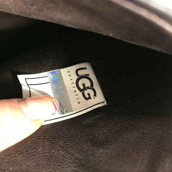 UGG Brown Leather Combat Boots - Picture 9 of 12